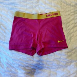 Pink Nike Pro Shorts